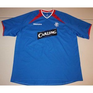 Glasgow Rangers Soccer Jersey Scottish Football Club Carling Diadoda Adult XXL